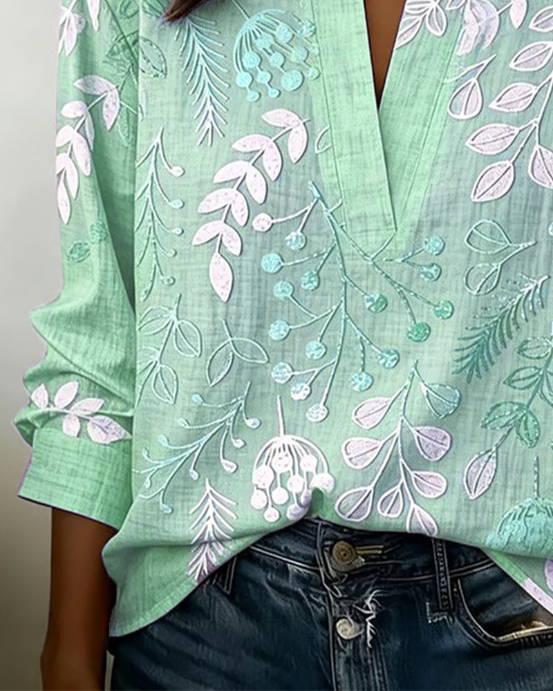 Brielle - Soft-Touch Blouse - Grey-green