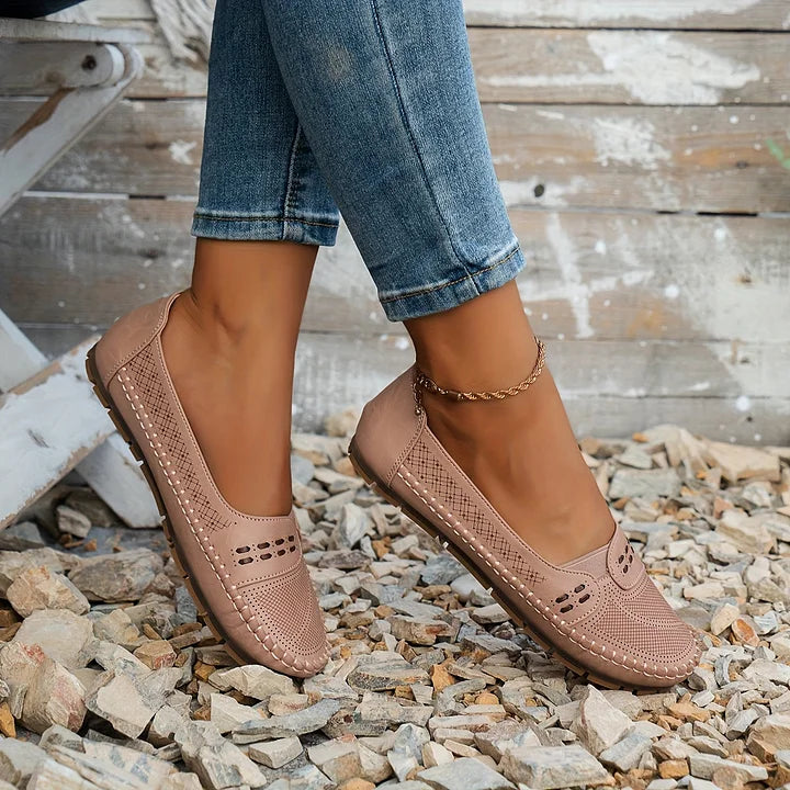 Willow - Supportive Slip-On Shoes - Brown