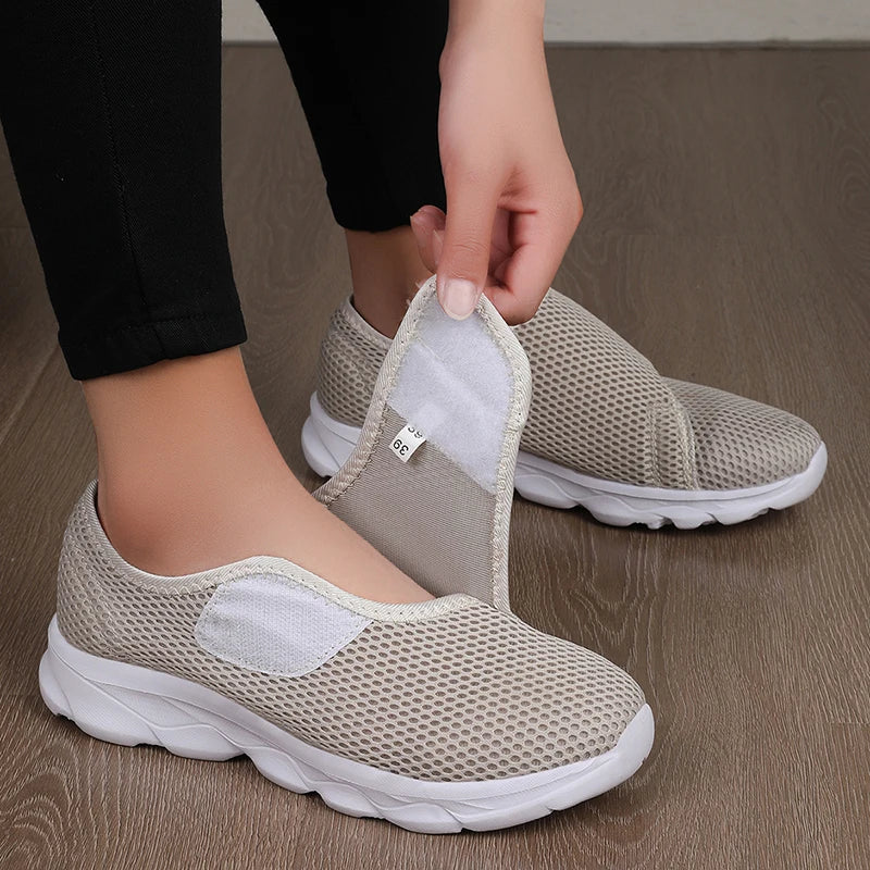 Eudora - Cushioned Comfort Walking Shoes - Blue