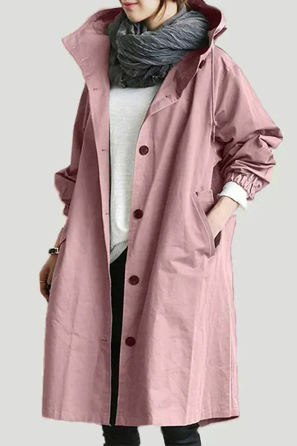 Lyonesse - Water-Resistant Oversized Trench Coat - Black