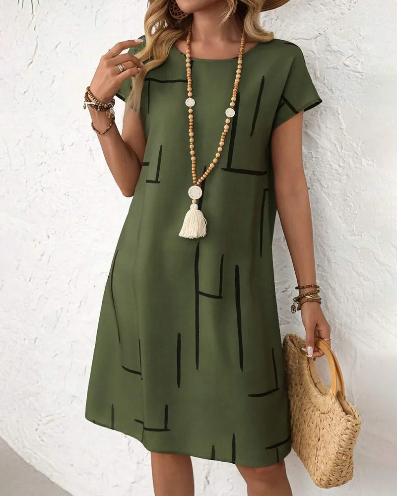 Delia - Soft-Touch Summer Dress - Green