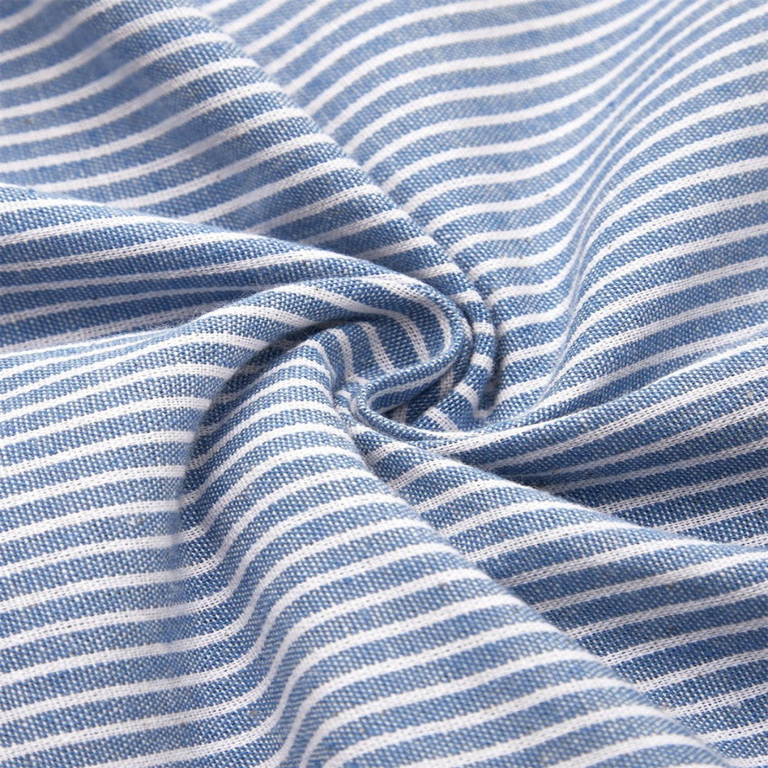 Maelissa - Refined Striped Midi Dress - Blue