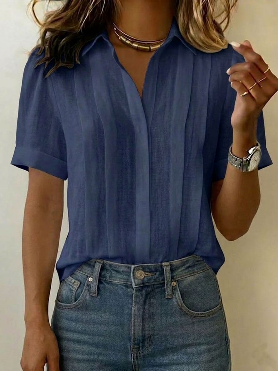 Ionea - Short Sleeve Button Shirt - White
