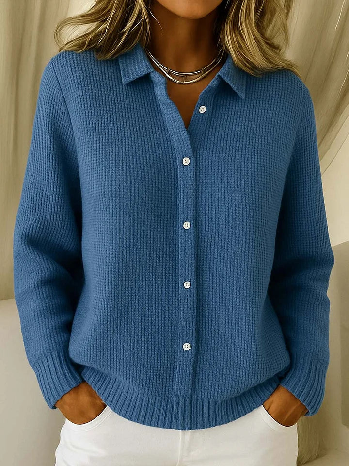 Elisenda - Soft-Touch Knit Jumper - Blue