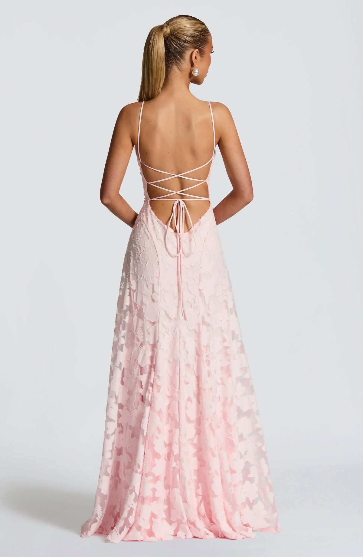 Veya - Lustrous Evening Dress - Powder Pink