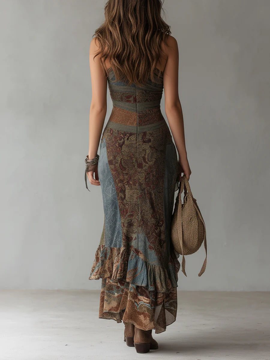 Miranda - Soft-Touch One-Shoulder Maxi Dress - Grey