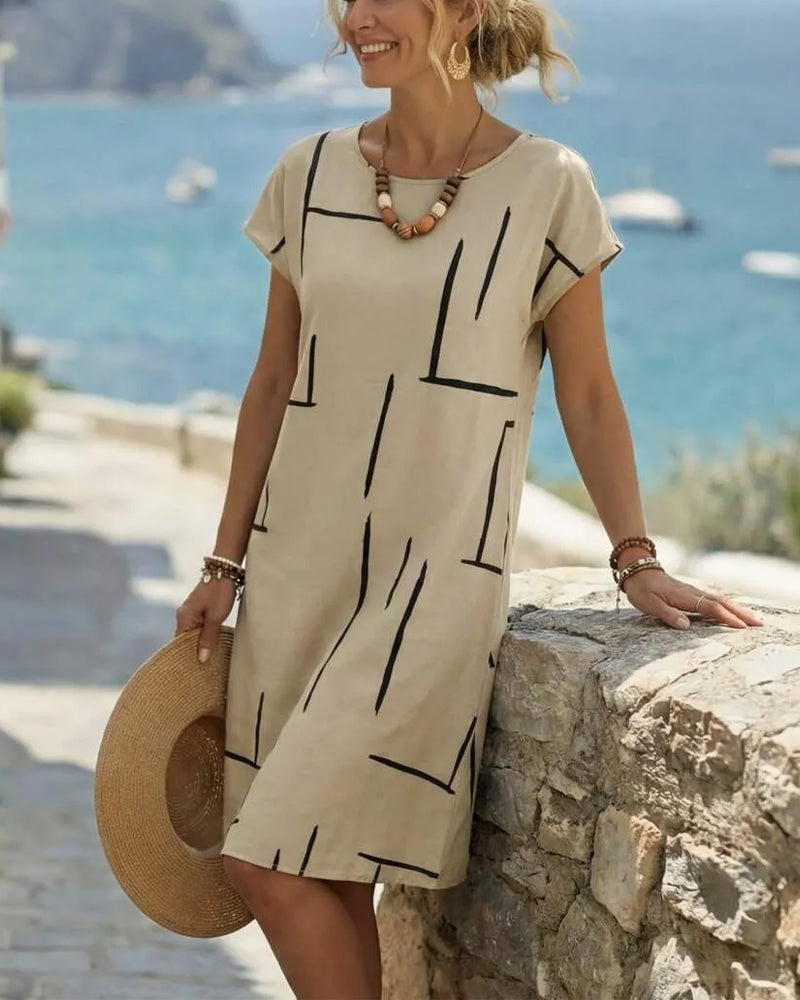 Delia - Soft-Touch Summer Dress - Black