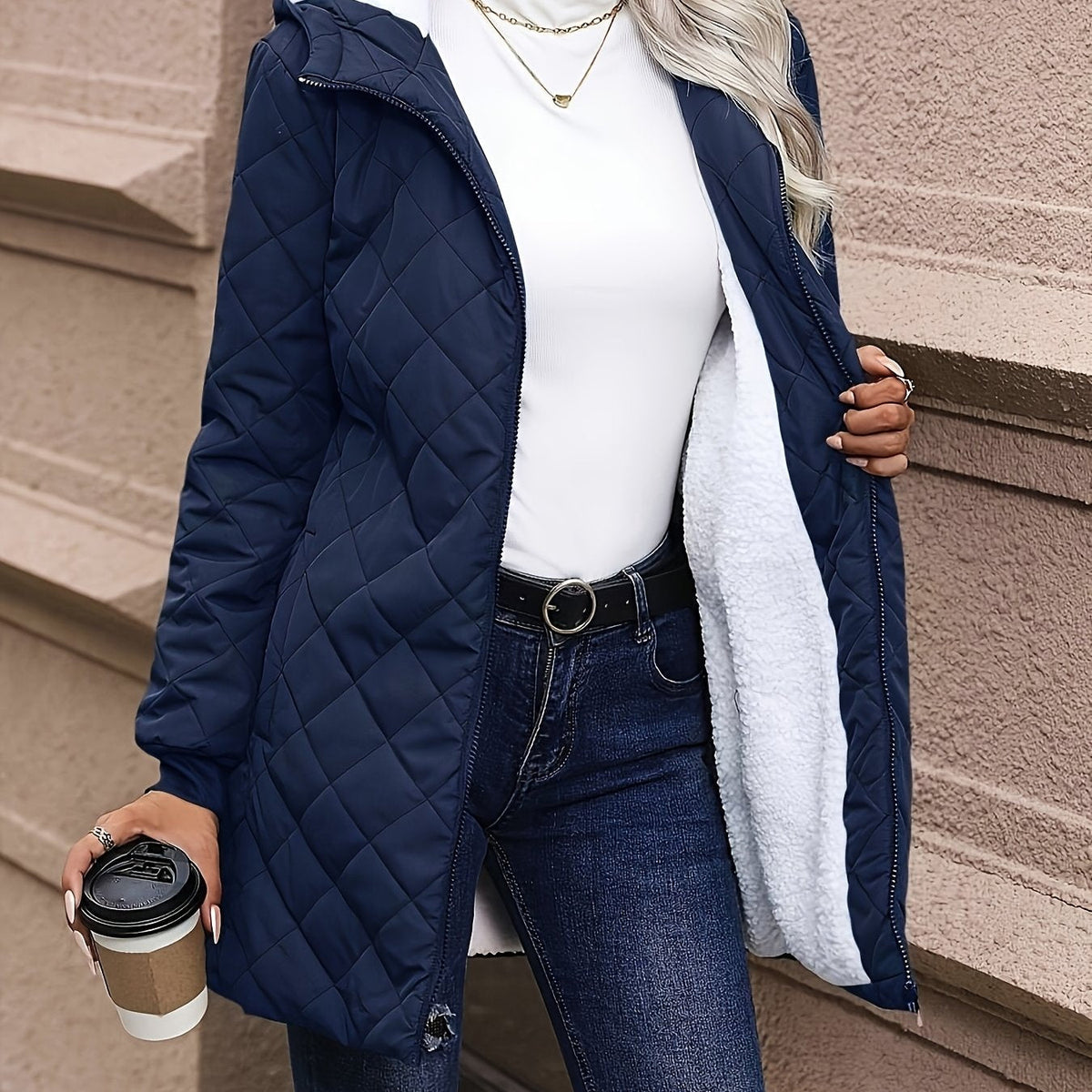 Telya - Insulated Quilted Jacket - Dark Grey