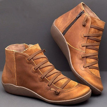 Wenora - Zip Lace High-Top Sneakers - Brown