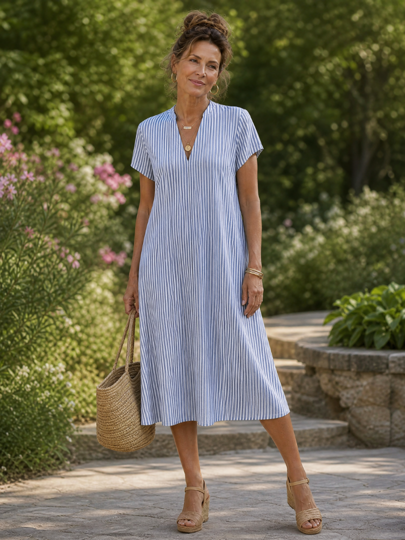Genevieve - Fluid Midi Shirt Dress - Black