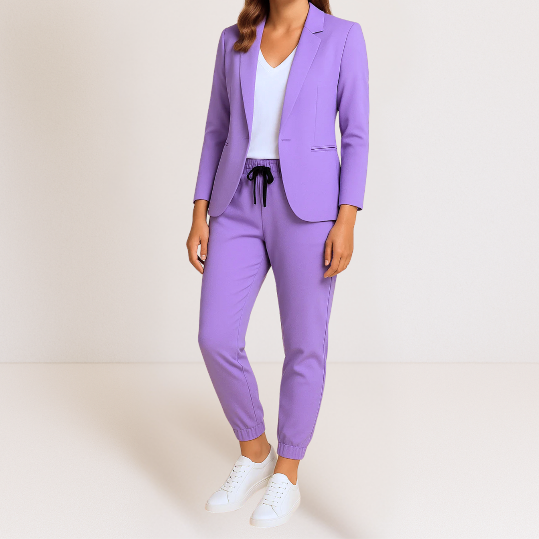Naisa - Tailored Two-Piece Suit - Purple