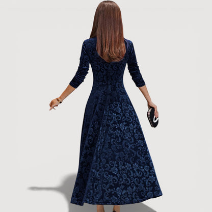 Orliya - Luxe Soft-Touch Evening Dress - Black