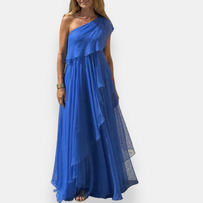 Heloisia - Luxe One-Shoulder Evening Gown - Pink