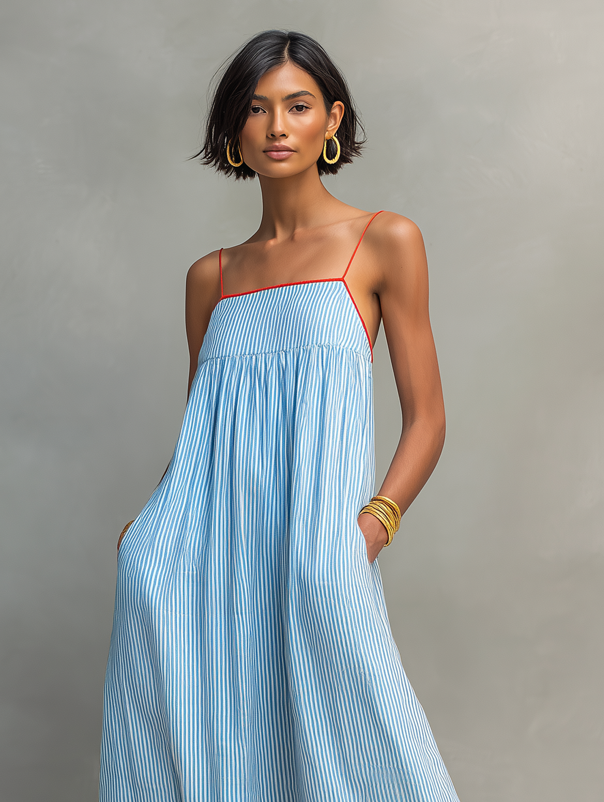 Orielle - Airy Summer Dress - Black