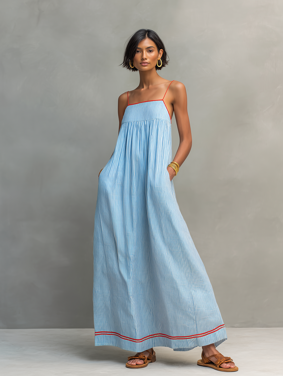 Orielle - Airy Summer Dress - Blue