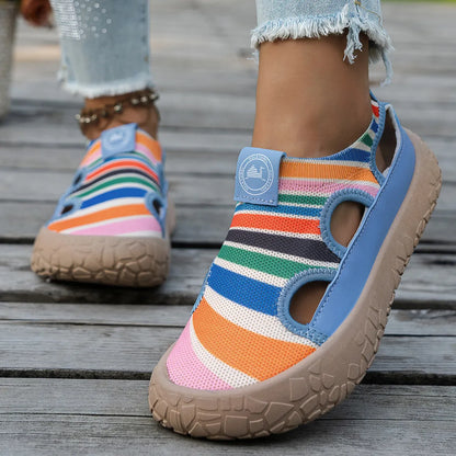 Maelina - Cushioned Comfort Walking Sneakers - Blue