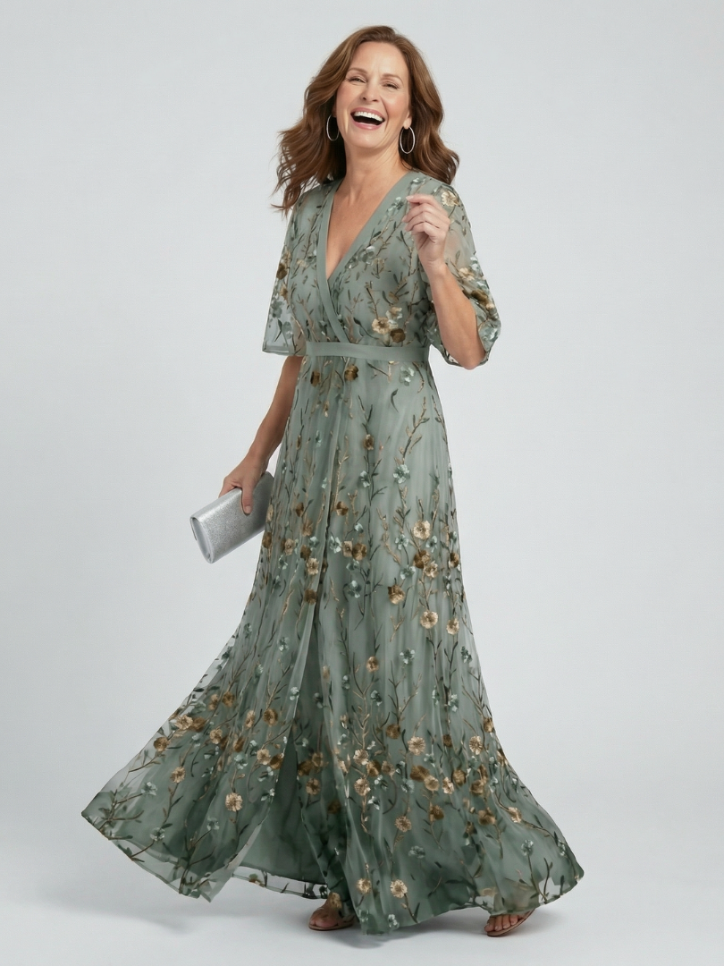 Liorisse - Lightweight Halter Midi Dress - Sage Green