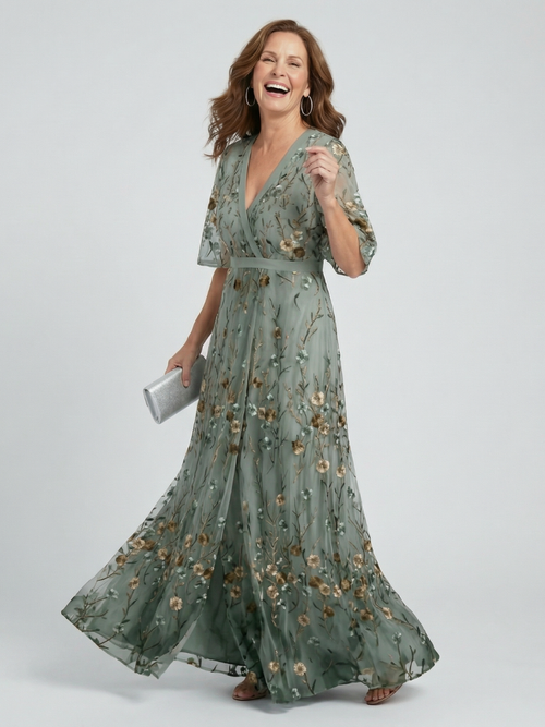 Liorisse - Lightweight Halter Midi Dress - Sage Green