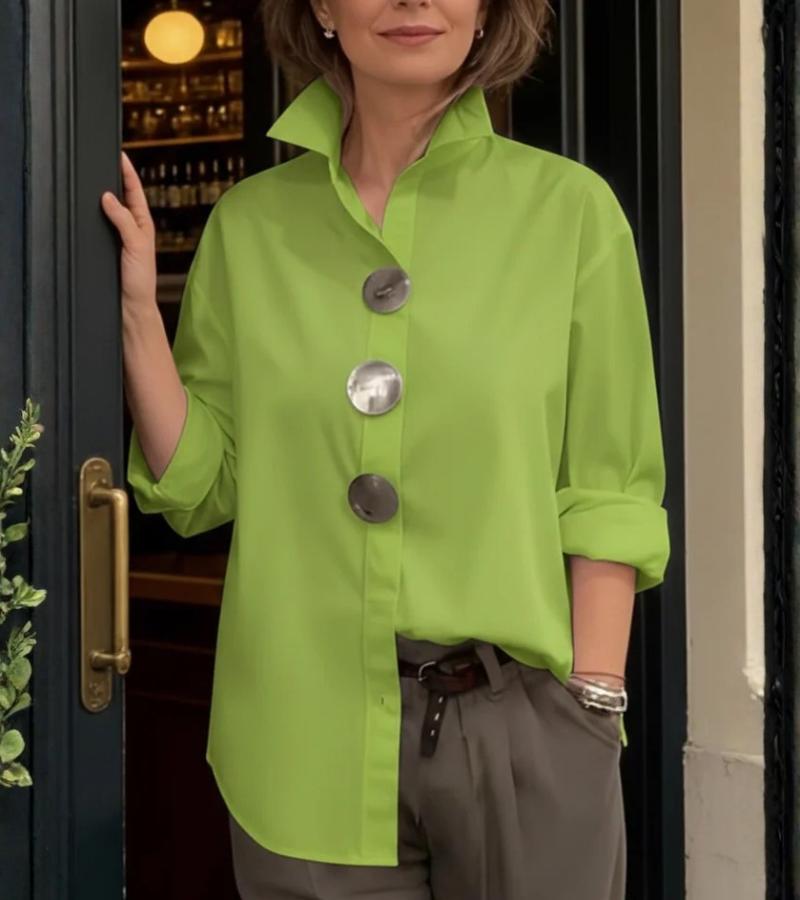 Queniva - Structured Blouse - Blue