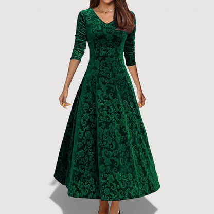 Orliya - Luxe Soft-Touch Evening Dress - Black