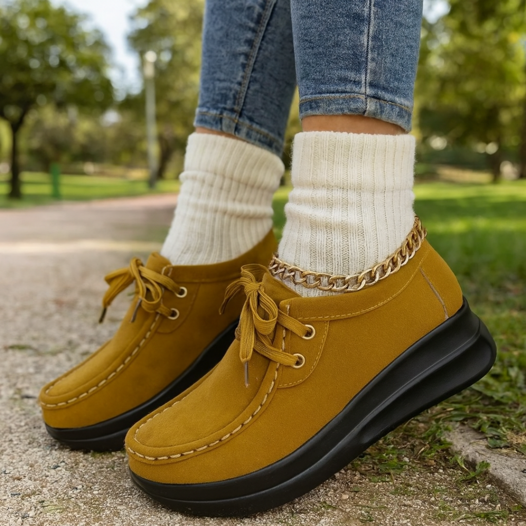 Amorelle - Cushioned Comfort Shoe - Brown