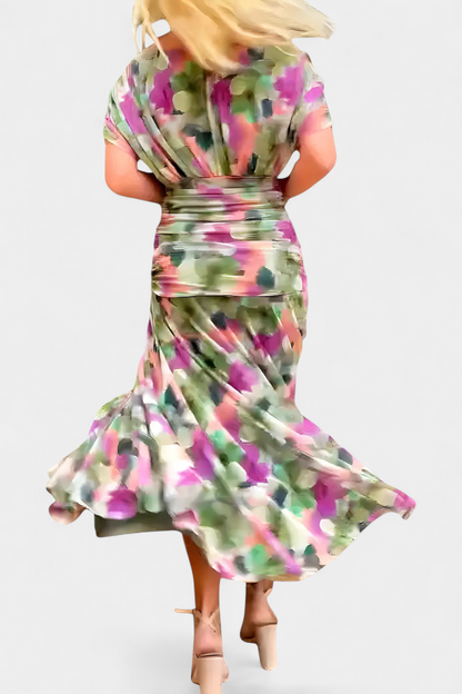 Tamsyn - Soft-Touch Floral Maxi Dress - Purple