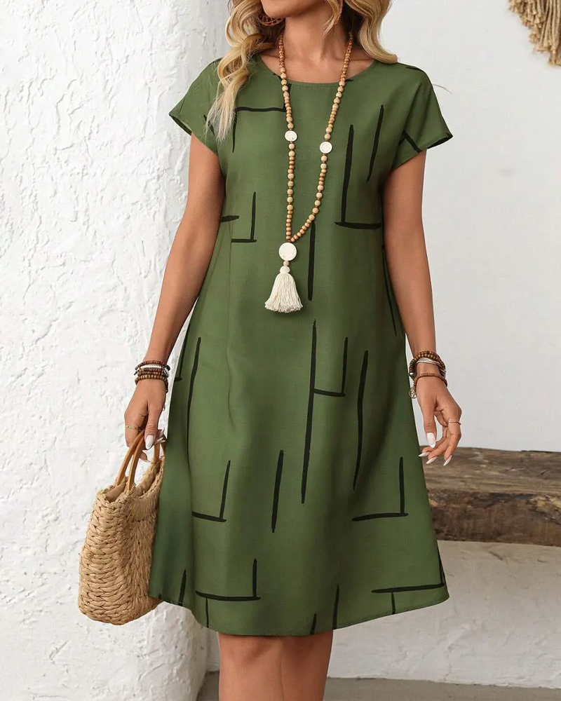 Delia - Soft-Touch Summer Dress - Beige