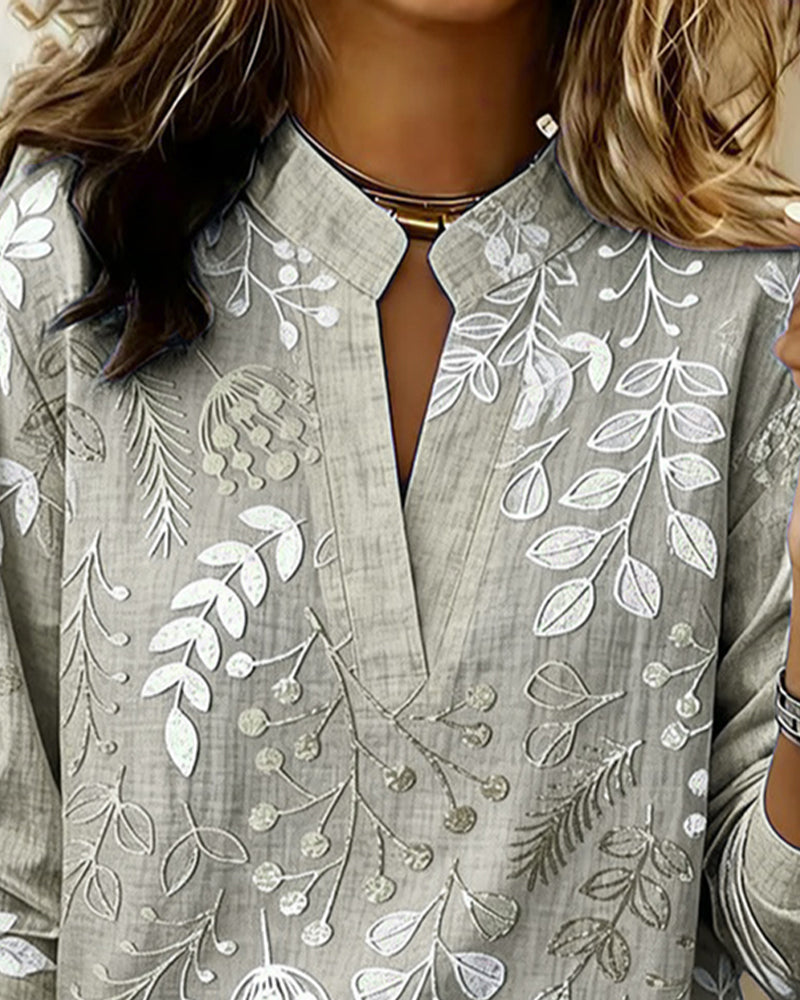 Brielle - Soft-Touch Blouse - Blue