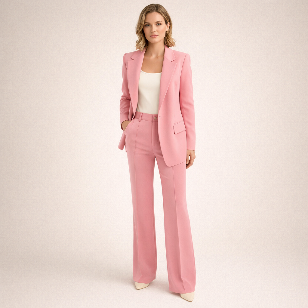 Della - Structured Trouser Suit - Beige