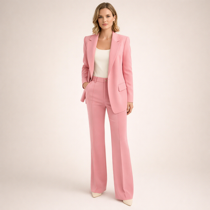 Della - Structured Trouser Suit - Beige