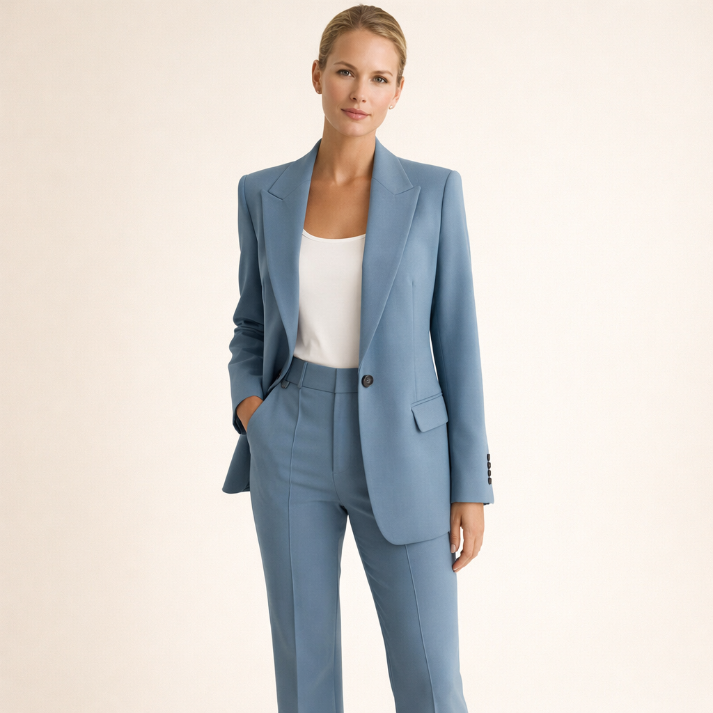 Della - Structured Trouser Suit - Beige