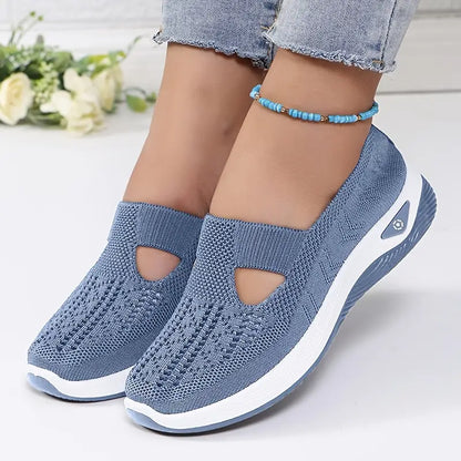 Yalia - Cushioned Walking Shoes - Purple