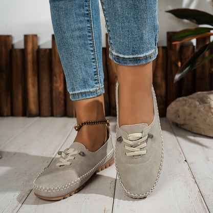 Oline - Cushioned Slip-On Shoes - Grey