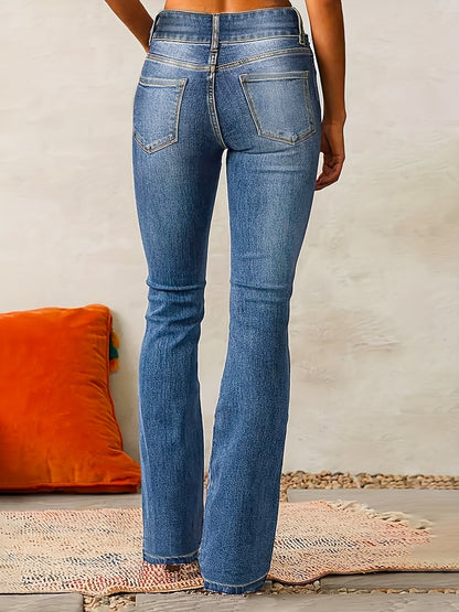 Evarra - Soft-Stretch High-Rise Flared Jeans - Black