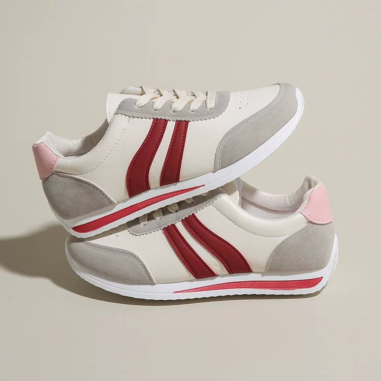 Eirene - Lace-Up Casual Sneakers - Beige
