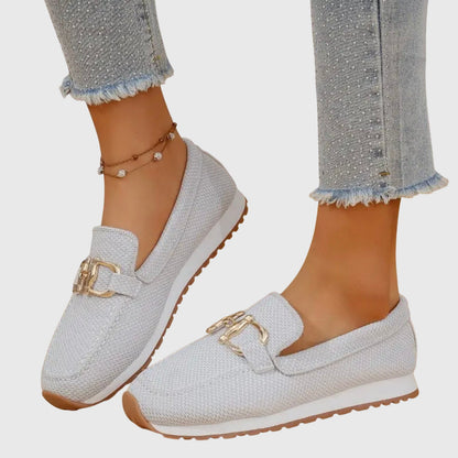Lirina - Casual Slip-On Loafers - Beige