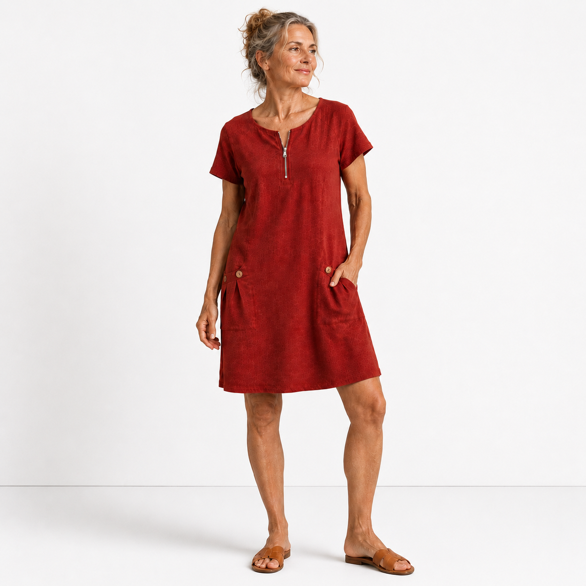 Lucienne - Lightweight Linen Dress - Blue
