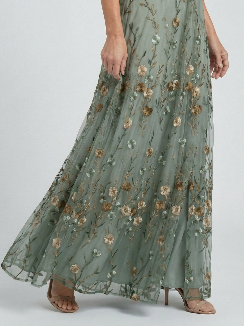 Liorisse - Lightweight Halter Midi Dress - Sage Green