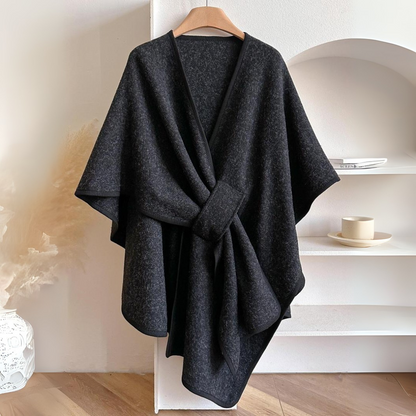 Teysia - Soft-Touch Draped Shawl - Caramel Macchiato