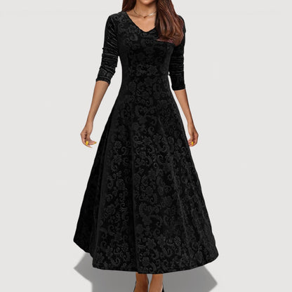 Orliya - Luxe Soft-Touch Evening Dress - Blue