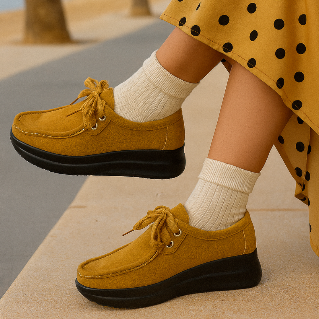 Amorelle - Cushioned Comfort Shoe - Brown