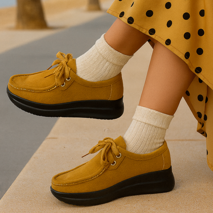 Amorelle - Cushioned Comfort Shoe - Brown