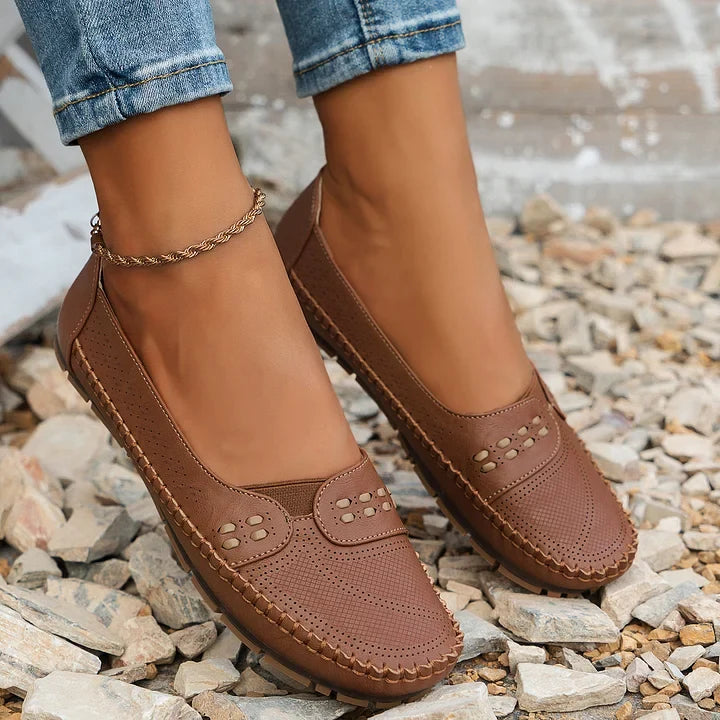 Willow - Supportive Slip-On Shoes - Beige