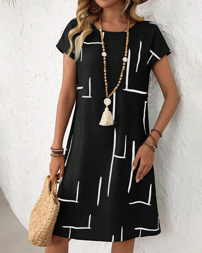 Delia - Soft-Touch Summer Dress - Black