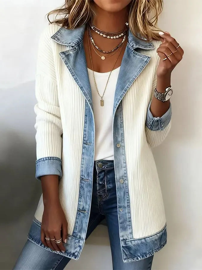 Zyrelle - Casual Knit Button Cardigan - White