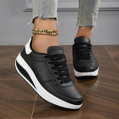 Qira - Platform Lace-Up Sneakers - White