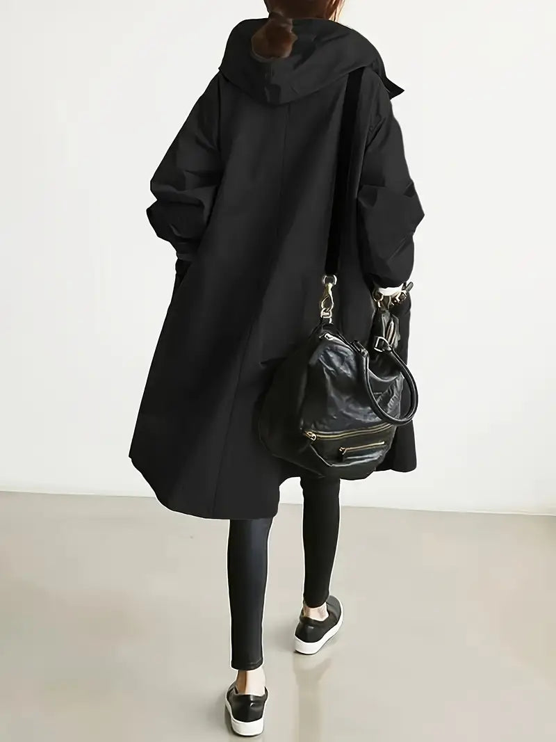 Lyonesse - Water-Resistant Oversized Trench Coat - Beige