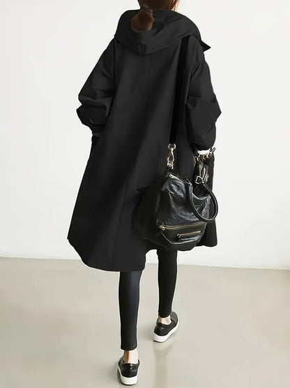 Lyonesse - Water-Resistant Oversized Trench Coat - Beige