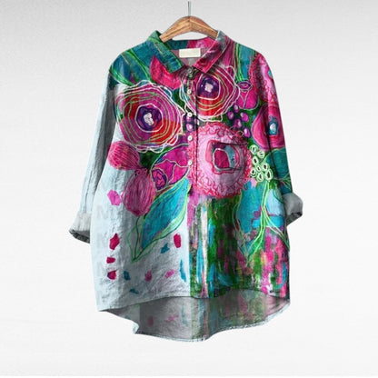 Elodie - Soft-Touch Floral Blouse - Print 1