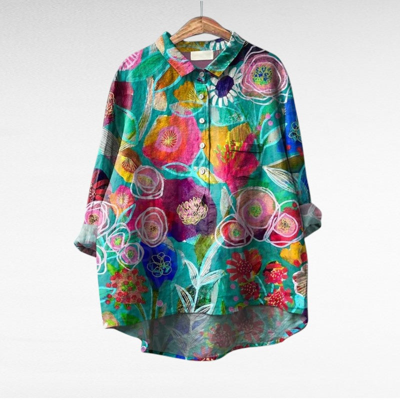 Elodie - Soft-Touch Floral Blouse - Print 1